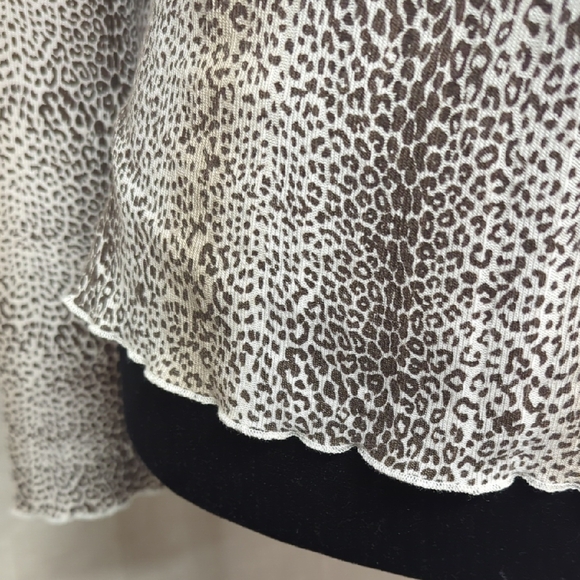 NWT Chaser Leopard Print Quarter Zip Long Sleeve Top SZ Small - Picture 6 of 9